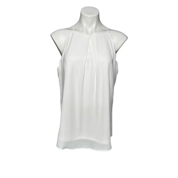 Fortune + Ivy NWT stitch fix white Valdez scallop trim detail blouse size L - Picture 1 of 10